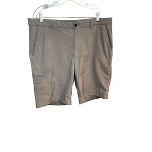 Greg Norman Gray Button Front Golf Athletic Shorts Sz 38